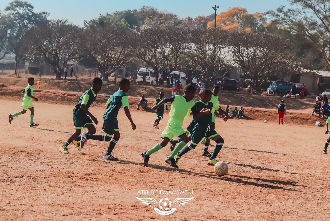 A photograph from the 2024 Games at Manzini Club, showing several young players in action